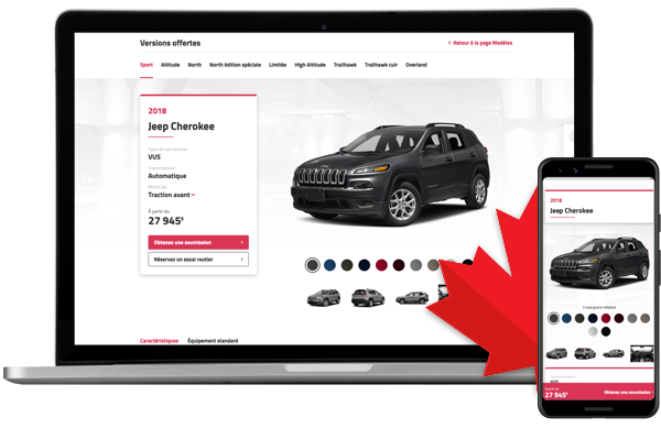 Sites web de concessionnaires TAvantage