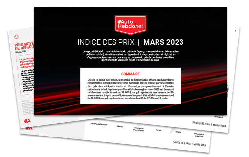 Indice des prix AutoHebdo.net - Mars 2023